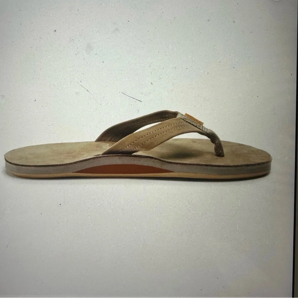 Hari Mari Men’s Suede Flip-Flops — Tan Casual Thong Sandals